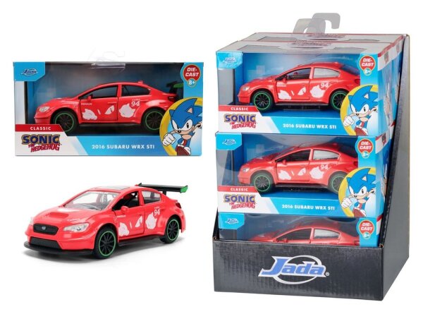 Sonic Diecast Modell 1:32 Knuckles 2016 Subaru WRX STI Sortiment (6)
