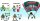 Teenage Mutant Ninja Turtles Classic Actionfiguren 4er-Pack Sewer Heroes mit Fallschirm
