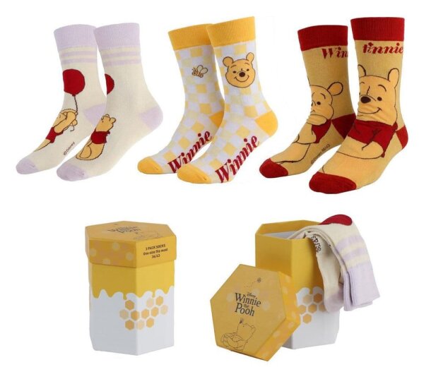 Winnie Puuh Socken 3er-Pack 36-43