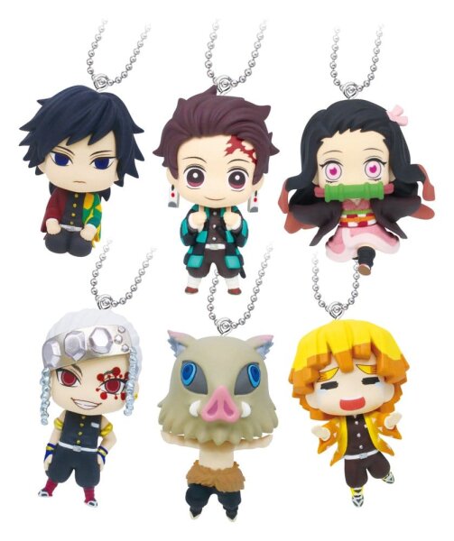 Demon Slayer Swing Danglers Schlüsselanhänger 3 cm Mystery Capsule Display (12)