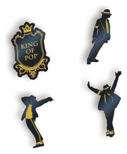 Michael Jackson Ansteck-Pins Set (4)