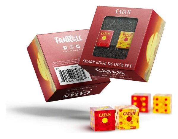 Catan Würfel Set D6 Sharp Edge Resin 