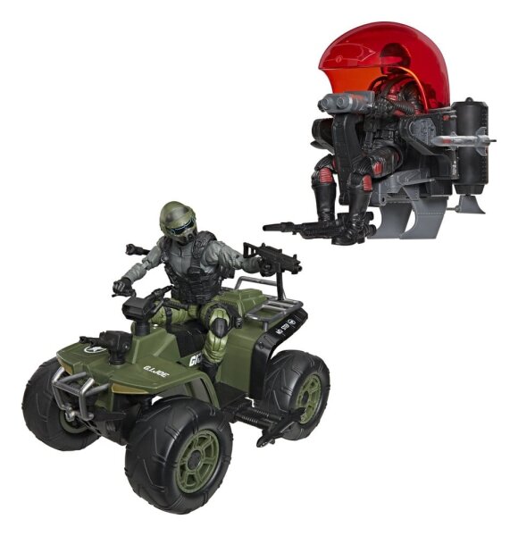 G.I. Joe Classified Series Actionfiguren & Fahrzeuge Set Snake Eyes & Varmint ATV vs. Stealth Viper & Cobra Stealth Flight Pod (Trubble Bubble) 15 cm
