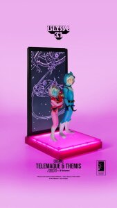 Ulysse 31 Neon Figur 1/9 Telemachus & Themis Cosmic Version 20 cm