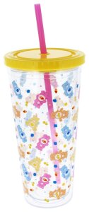 Glücksbärchis Becher mit Strohhalm 350 ml