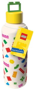 Lego Metall Trinkflasche mit geformtem Deckel