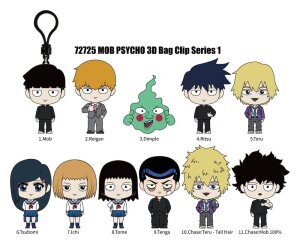 Mob Psycho 100 3D PVC-Taschenanhänger Serie 1 Blind Bag Display (24)