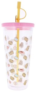 Pusheen Becher mit Strohhalm 700 ml
