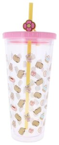 Pusheen Becher mit Strohhalm 700 ml
