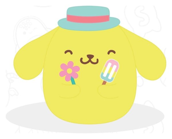 Sanrio Squishmallow Plüschfigur Hello Kitty and Friends Seize the Moment Pompompurin Popsicle 20 cm