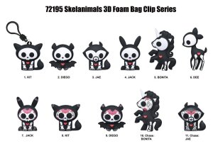 Skelanimals 3D PVC-Taschenanhänger Serie 1 Blind Bag Display (24)