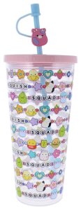 Squishmallows Becher mit Strohhalm Squish Squad 700 ml