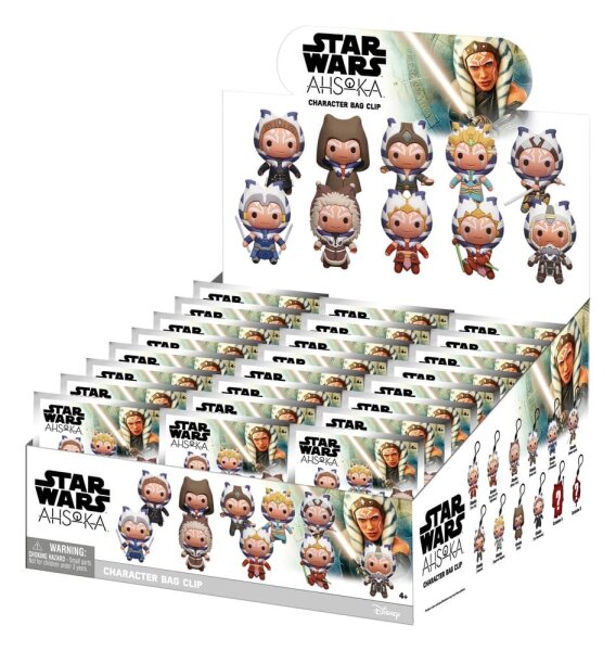 Star Wars Ahsoka 3D PVC-Taschenanhänger Serie 1 Blind Bag Display (24)