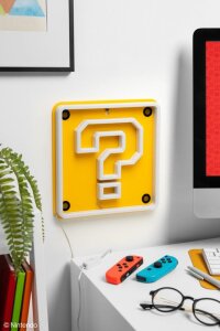 Super Mario LED Neon Wandleuchte Question Block 24 x 24 cm