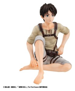 Attack on Titan G.E.M. Series PVC Figuren 2er-Pack Eren Yeager & Squad Captain Levi Palm Size