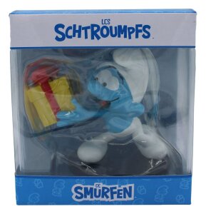 Die Schlümpfe Statue Jokey-Schlumpf mit Geschenk 10 cm