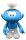 Die Schlümpfe Vinyl Figur Schlumpf Weiß und Blau - Flocked 19 cm