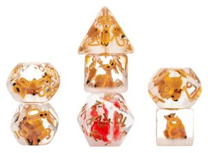 Weihnachts Resin Würfel Set Reindeer & Santa