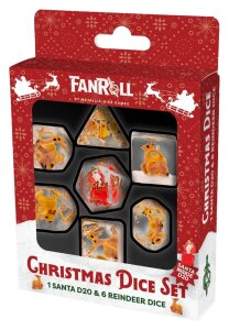 Weihnachts Resin Würfel Set Reindeer & Santa