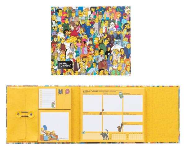 Die Simpsons Wochenplaner mit Haftnotizen 19 x 17 cm