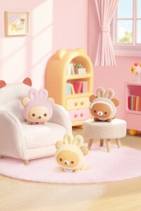 Rilakkuma Nuonuo Baby Series Blind Box Minifiguren Cubby Face Display (4)