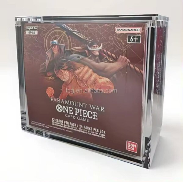 Evoretro Acryl Display Case für Bandai One Piece TCG größere Booster Box (OP-02)