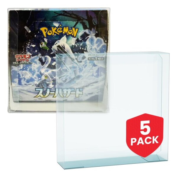 Evoretro PET Gehäuse 5er-Pack für Pokemon Japanische Booster Box Groß