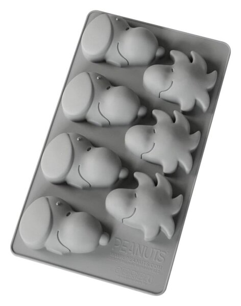 Peanuts Silikon-Muffinbackform Snoopy & Woodstock grau