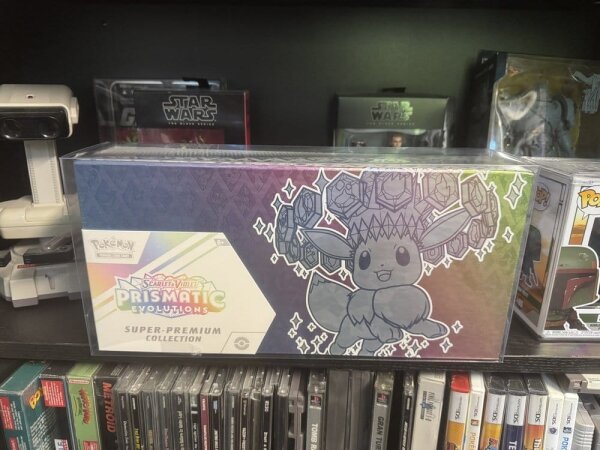 PET Gehäuse 2er-Pack für Pokemon Prismatic Evolutions Super Collection Box 38 x 18 cm
