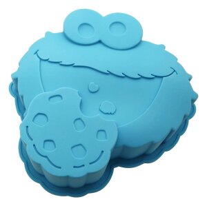 Sesamstraße Silikon-Backform Krümelmonster blau