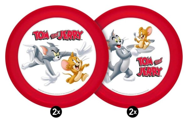 Tom & Jerry Teller 4er-Pack 21 cm