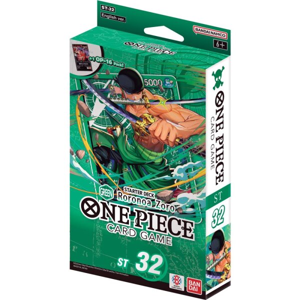 One Piece TCG Card Game ST32 EN - Roronoa Zoro - Starter Deck Grün