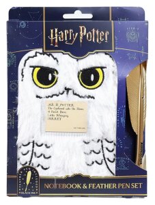 Harry Potter Plüsch Notizbuch Set mit Stift Hedwig...