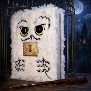 Harry Potter Plüsch Notizbuch Set mit Stift Hedwig...