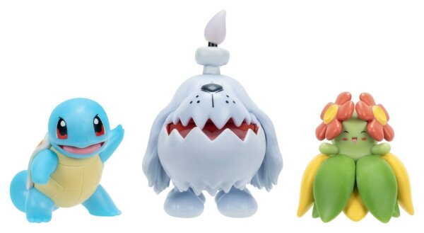 Pokemon Battle Figure Actionfiguren 3er-Pack Schiggy, Gruff & Blubella