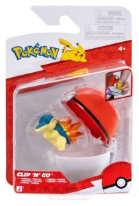Pokemon Clip n Go Actionfigur Feurigel & Pokéball