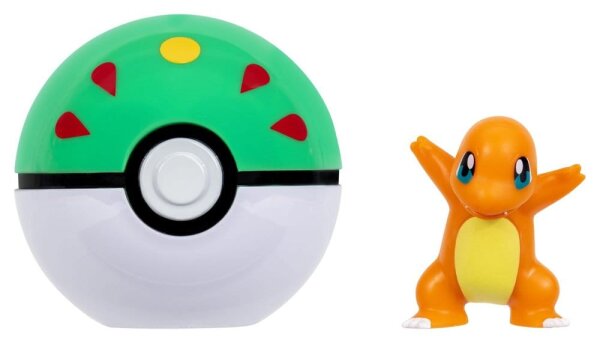 Pokemon Clip n Go Actionfigur Glumanda & Freundesball