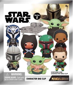 Star Wars Mandalorian 3D PVC-Taschenanhänger Series 2 Display (24)
