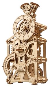Ugears 3D-Holzpuzzle Motoren-Uhr