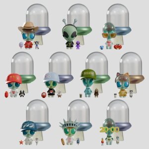Abducted Minifiguren S1 9 cm Blind Box Display (9)