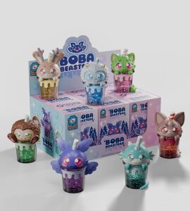 Boba Beasteas Schlüsselanhänger 8 cm Blind Box Display (8)