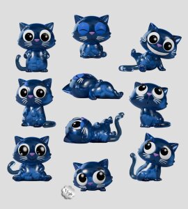 Cat Scans Minifiguren S1 6 cm Blind Box Display (9)