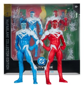 DC Multiverse Actionfiguren 2er-Pack Superman Blue vs. Superman Red (Gold Label) 18 cm