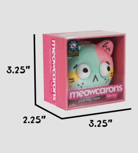 Meowcaron Plüsch Taschenanhänger Scared 7 cm
