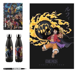 One Piece Aluminiumflasche, Notizbuch, Decke, Stift...