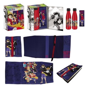 One Piece Stahlflasche, Sticker, Buchumschlag Geschenkset...