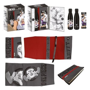 One Piece Stahlflasche, Sticker, Buchumschlag Geschenkset...