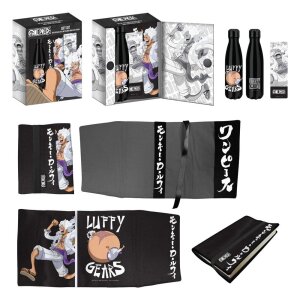 One Piece Stahlflasche, Sticker, Buchumschlag Geschenkset...