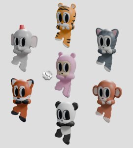Tiny Shiny Hiney Peakers Minifiguren 6 cm Blind Box...