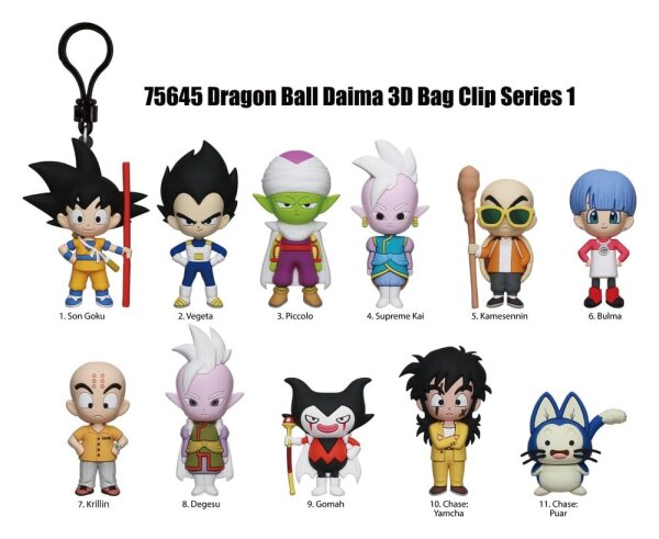 Dragon Ball Daima 3D PVC-Taschenanhänger Serie 1 Blind Bag Display (24)
